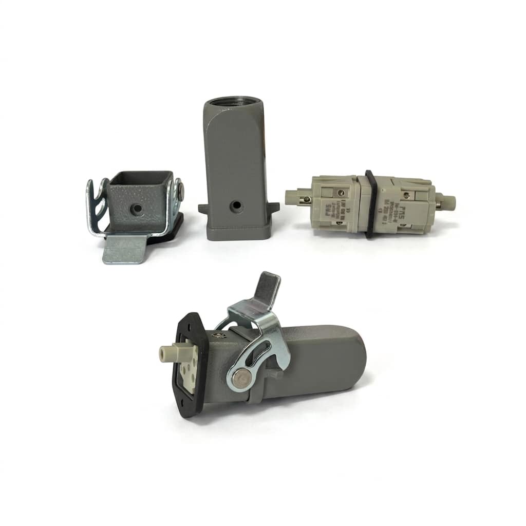 09004002120 HA series 4 circuits 250V,10A, Screw crimp, Open hole ejection