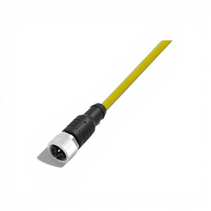 64LS03 M12 5Pin,Female straight,L-coded,Single end pre cast PVC non flexible cable