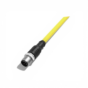 64LS23 M12 5Pin,Male straight,L-coded,Single end pre cast PVC non flexible cable