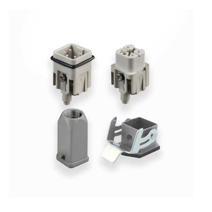 09004002120 HA series 4 circuits 250V,10A, Screw crimp, Open hole ejection - Image 2